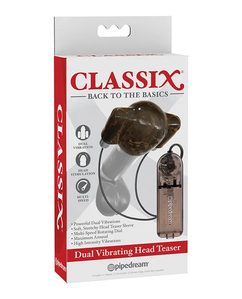 Female Sex Toys Classix Classix Dual Vibrating Head Teaser with Remote Control Smoke and Clear