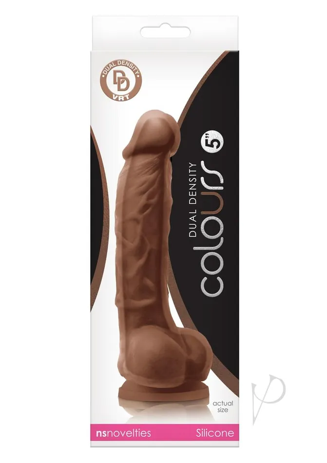 Female Sex Toys Colours Dual Density Silicone Dildo 5in Caramel Colours