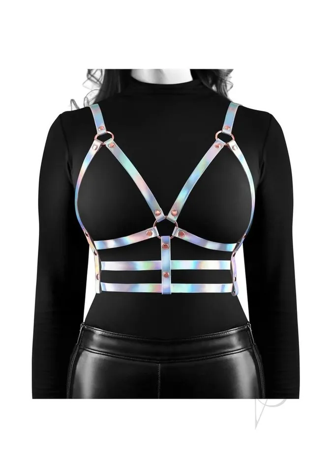 Female Sex Toys Cosmo Cosmo Harness Bewitch Chest Harness LargeXLarge Rainbow