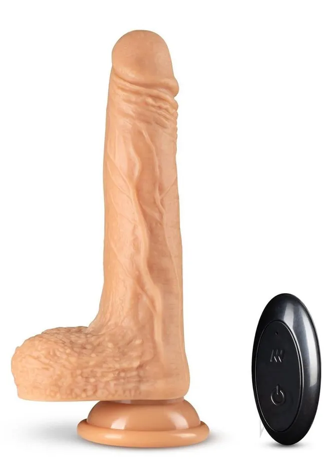 Female Sex Toys Dr Skin Dr Skin Platinum Silicone Dr Grey Rechargeable Thrusting Dildo with Remote Control 7in Vanilla Female Sex Toys Dr Skin Dr Skin Platinum Silicone Dr Grey Rechargeable Thrusting Dildo with Remote Control 7in Vanilla