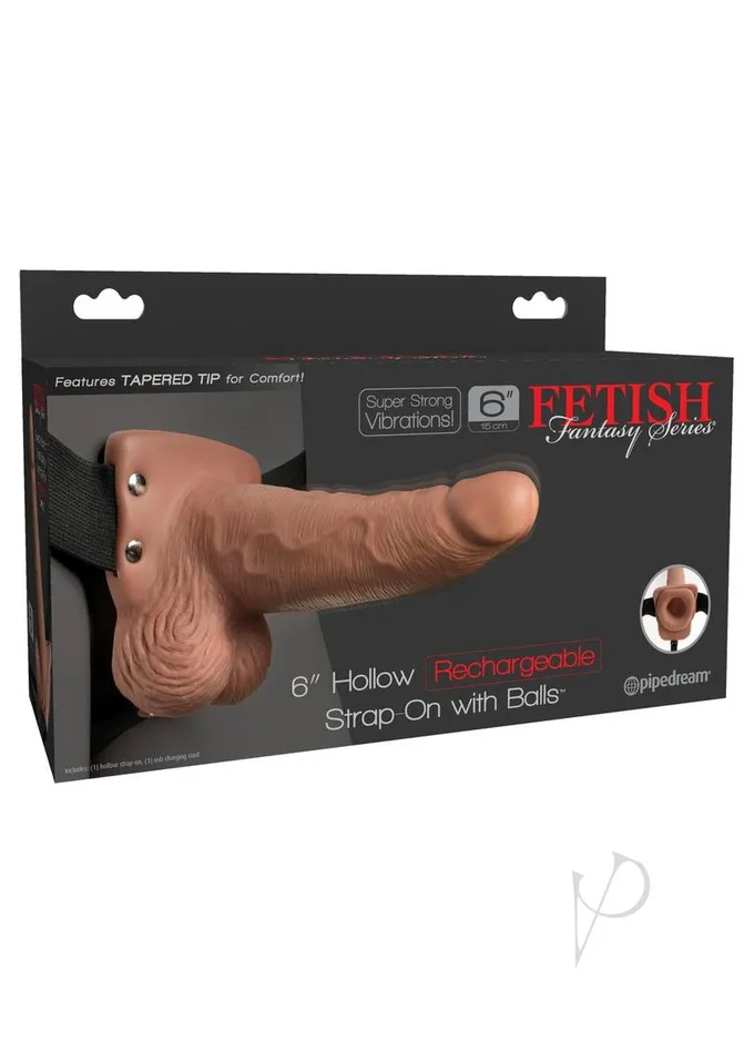 Female Sex Toys Fetish Fantasy Series Fetish Fantasy Hollow Rechargeable StrapOn with Balls 6in Caramel Female Sex Toys Fetish Fantasy Series Fetish Fantasy Hollow Rechargeable StrapOn with Balls 6in Caramel