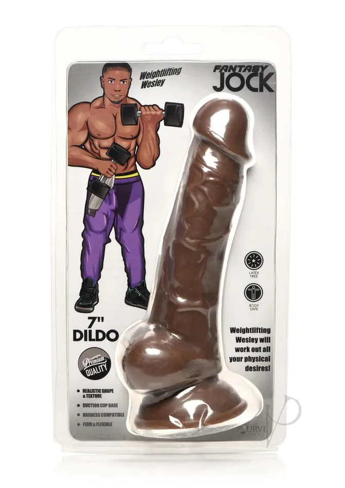 Female Sex Toys Jock Weightlifting Wesley Dildo with Balls 7in Chocolate Jock Female Sex Toys Jock Weightlifting Wesley Dildo with Balls 7in Chocolate Jock