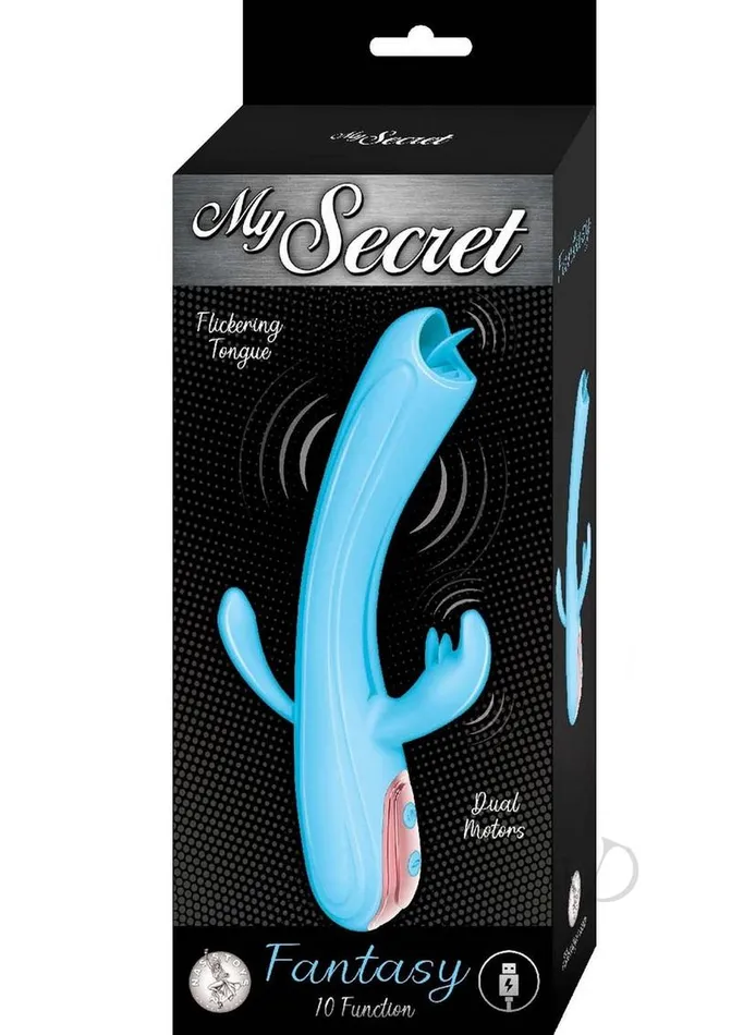 Female Sex Toys My Secret My Secret Fantasy Rechargeable Silicone Flickering Tongue Vibrator Blue Female Sex Toys My Secret My Secret Fantasy Rechargeable Silicone Flickering Tongue Vibrator Blue