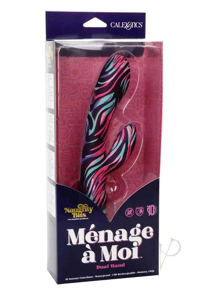 Female Sex Toys Naughty Bits Naughty Bits Menage A Moi Silicone Rechargeable Dual Wand Multicolor Female Sex Toys Naughty Bits Naughty Bits Menage A Moi Silicone Rechargeable Dual Wand Multicolor