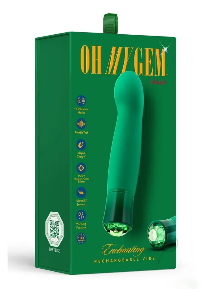 Female Sex Toys Oh My Gem Oh My Gem Enchanting Rechargeable Silicone GSpot Vibrator Emerald Female Sex Toys Oh My Gem Oh My Gem Enchanting Rechargeable Silicone GSpot Vibrator Emerald