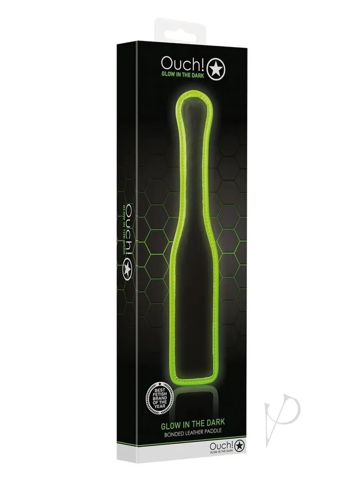 Female Sex Toys Ouch Ouch Paddle Glow in the Dark Green