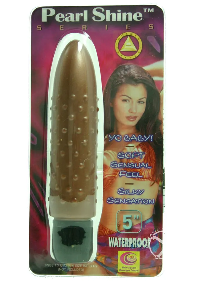 Female Sex Toys Pearl Sheens Pearl Shine Bumpy Vibrator Chocolate