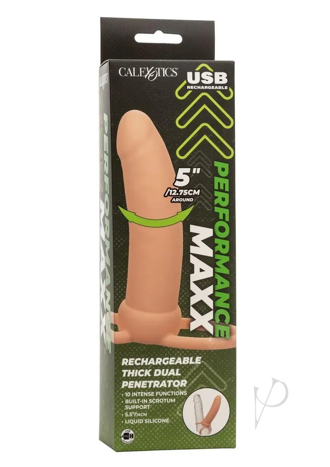 Female Sex Toys Performance Maxx Performance Maxx Rechargeable Silicone Thick Dual Penetrator Extender Vanilla Female Sex Toys Performance Maxx Performance Maxx Rechargeable Silicone Thick Dual Penetrator Extender Vanilla