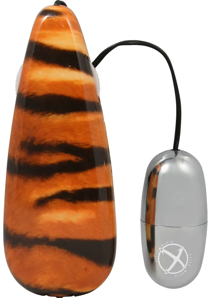 Female Sex Toys Primal Instinct Primal Instinct Egg with Wired Remote Control Tiger