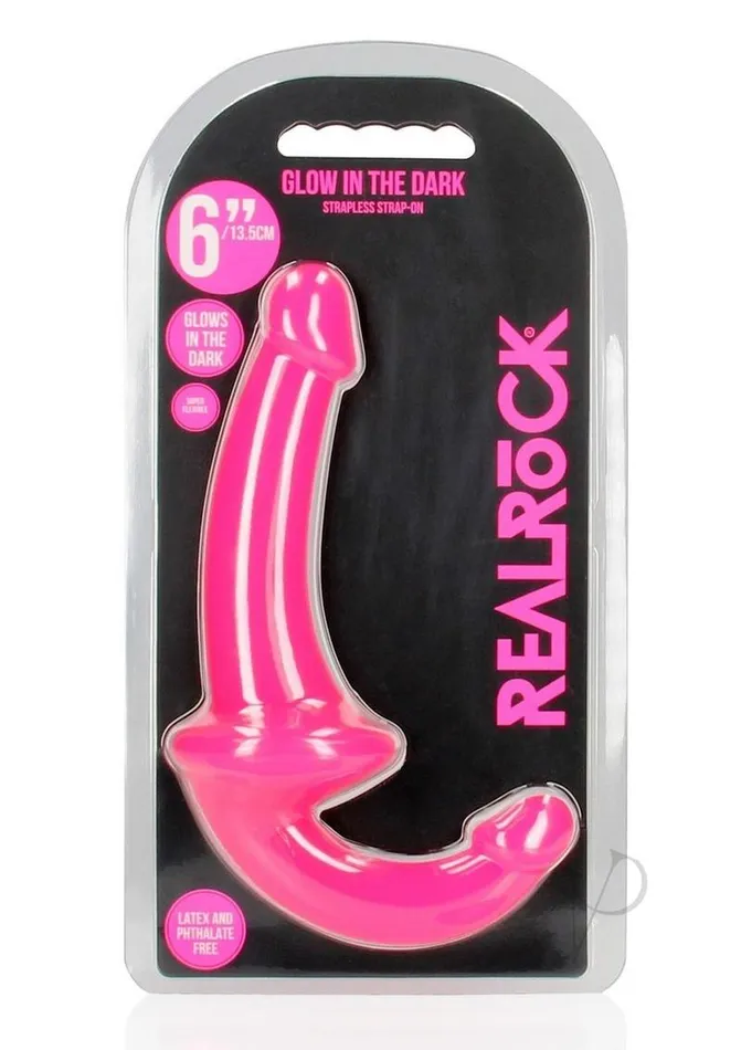 Female Sex Toys RealRock Strapless StrapOn Glow in the Dark Dildo 6in Pink Real Rock Female Sex Toys RealRock Strapless StrapOn Glow in the Dark Dildo 6in Pink Real Rock