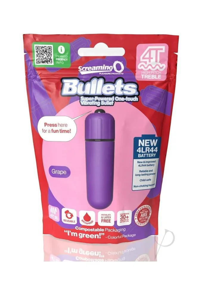 Female Sex Toys Screaming O Screaming O 4T Bullet Vibrator Grape