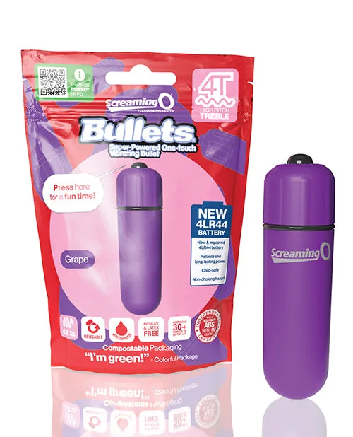 Female Sex Toys Screaming O Screaming O 4T Bullet Vibrator Grape Female Sex Toys Screaming O Screaming O 4T Bullet Vibrator Grape
