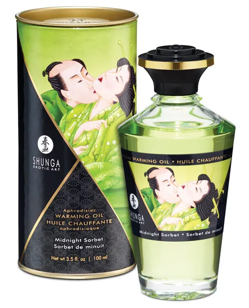 Female Sex Toys Shunga Warming Oil 35 oz Midnight Sorbet Shunga