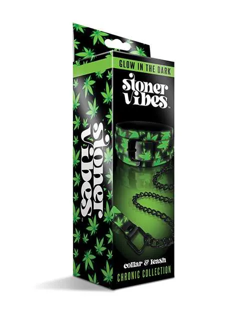 Female Sex Toys Stoner Vibes Stoner Vibes Glow in the Dark Collar Leash