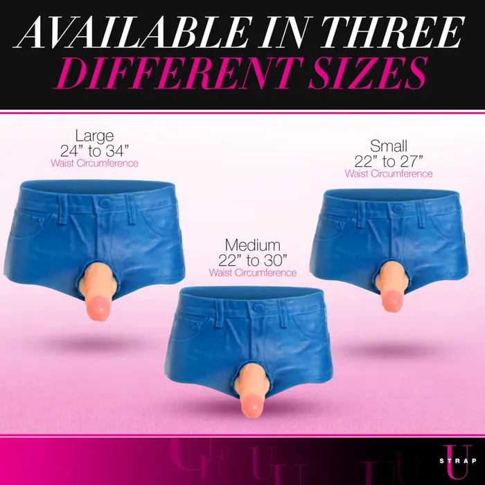 Female Sex Toys Strap U Booty Shorts 6 Inch Dildo Silicone Strap On Harness