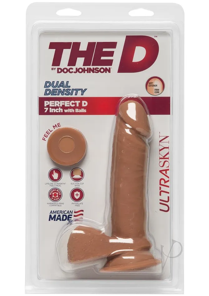 Female Sex Toys The D The D Perfect D Ultraskyn Dildo with Balls 7in Caramel Female Sex Toys The D The D Perfect D Ultraskyn Dildo with Balls 7in Caramel