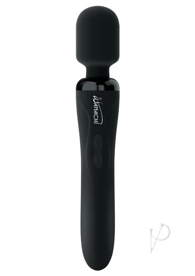 Female Sex Toys Wanachi Body Recharger Silicone Rechargeable Wand Black Wanachi