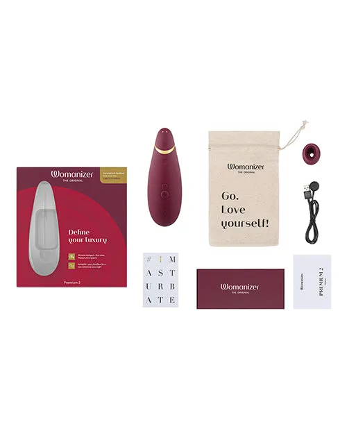 Female Sex Toys Womanizer Womanizer Premium 2 Rechargeable Silicone Clitoral Stimulator Bordeaux Female Sex Toys Womanizer Womanizer Premium 2 Rechargeable Silicone Clitoral Stimulator Bordeaux