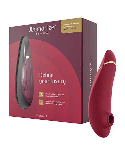 Female Sex Toys Womanizer Womanizer Premium 2 Rechargeable Silicone Clitoral Stimulator Bordeaux Female Sex Toys Womanizer Womanizer Premium 2 Rechargeable Silicone Clitoral Stimulator Bordeaux