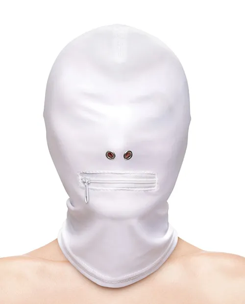 Fetish And Fashion Fetish and Fashion Zippered Mouth Hood White Vibrators Fetish And Fashion Fetish and Fashion Zippered Mouth Hood White Vibrators