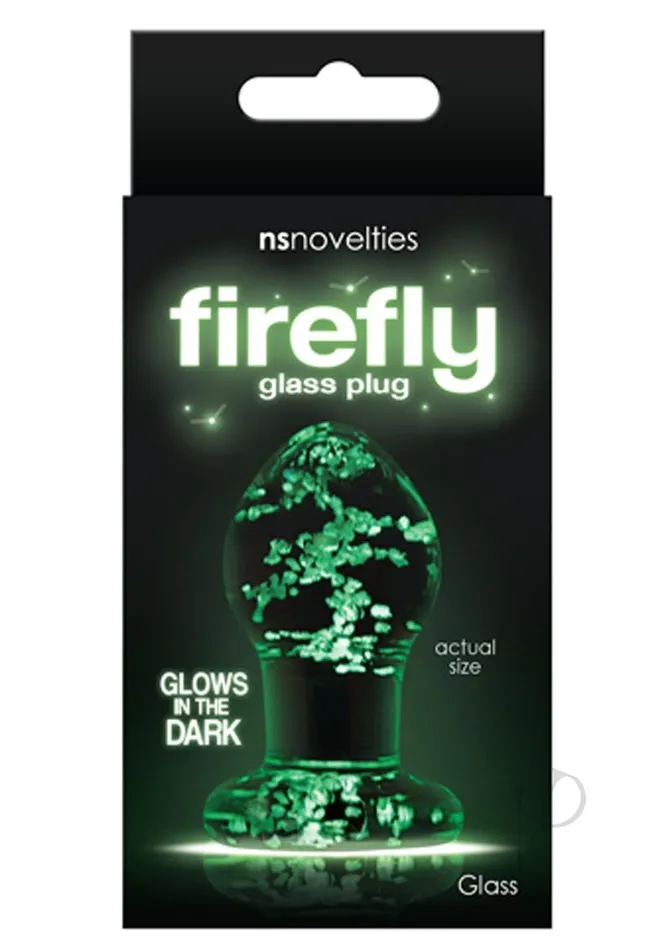 Firefly Glass Plug Butt Plug Glow In The Dark Clear Firefly Anal