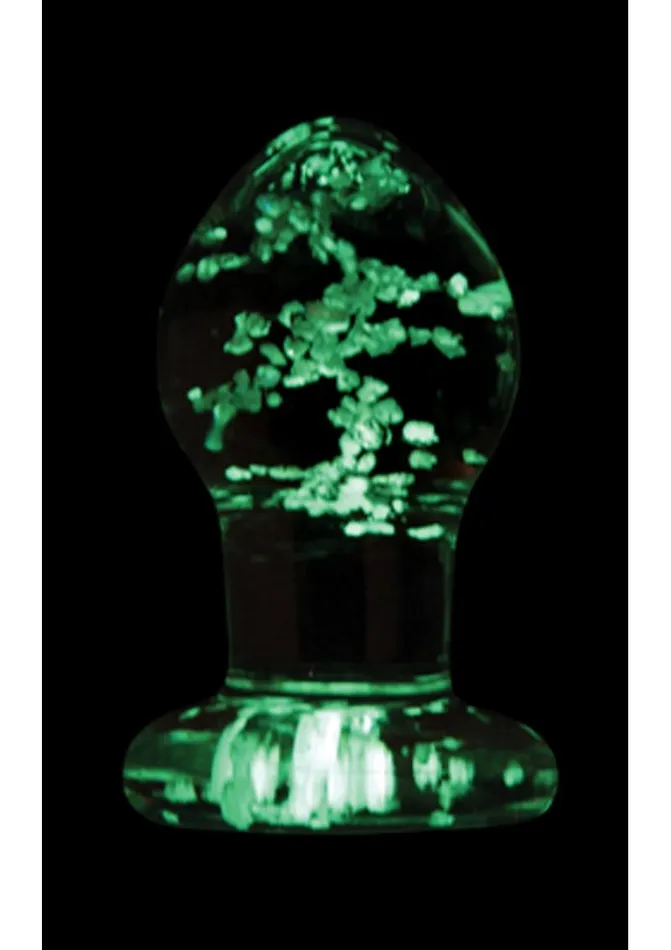 Firefly Glass Plug Butt Plug Glow In The Dark Clear Firefly Anal
