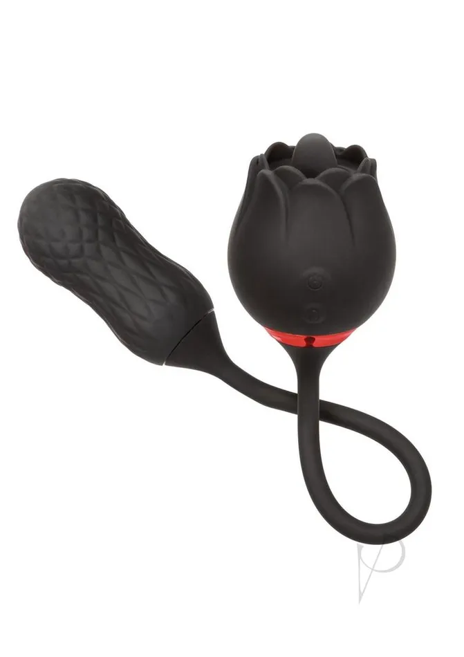 French Kiss Elite Siren Rechargeable Silicone Vibrator with Clitoral Stimulator Black French Kiss Female Sex Toys