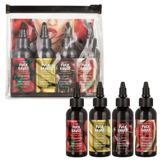 Fuck Sauce Flavored Variety 4 Pk 2 Oz Each SimpleeDiscreet Vibrators