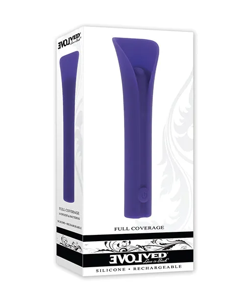 Full Coverage Rechargeable Silicone Bullet Purple Evolved Female Sex Toys