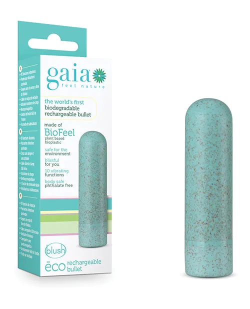 Gaia Female Sex Toys Gaia Eco Rechargeable Bullet Vibrator Aqua