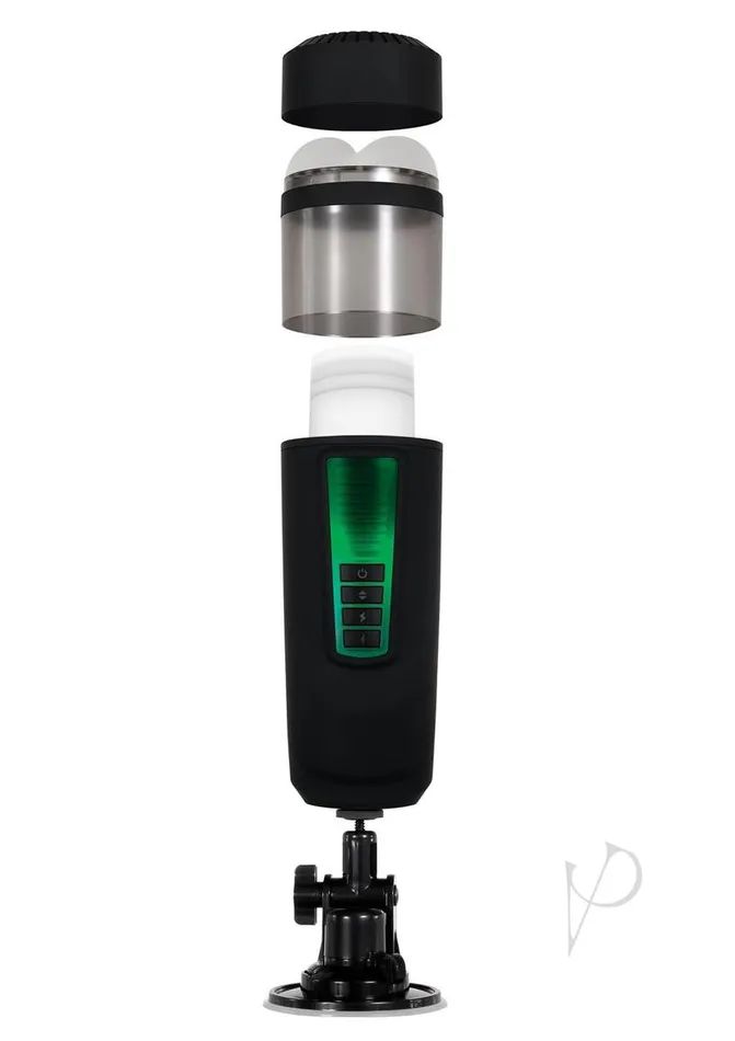Gender X Anal Gender X Message In A Bottle Rechargeable Thrusting Spinning Stroker BlackClear
