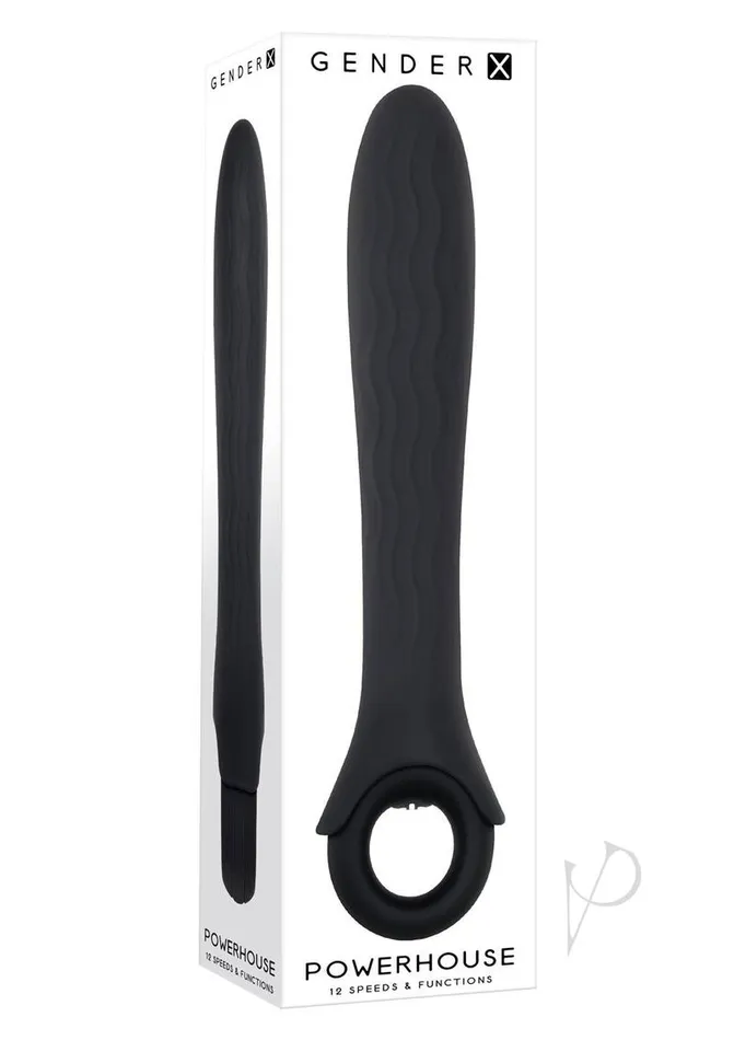Gender X Anal Gender X Powerhouse Rechargeable Silicone Vibrator Black