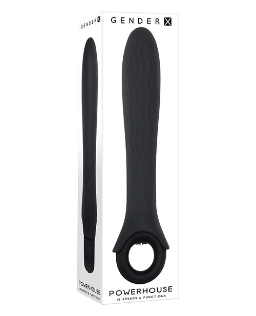 Gender X Anal Gender X Powerhouse Rechargeable Silicone Vibrator Black