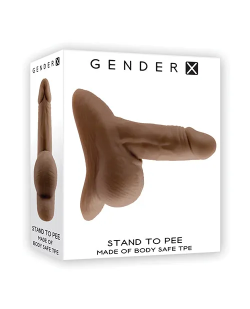 Gender X Dildos Gender X TPE Stand to Pee Hollow Dong Chocolate