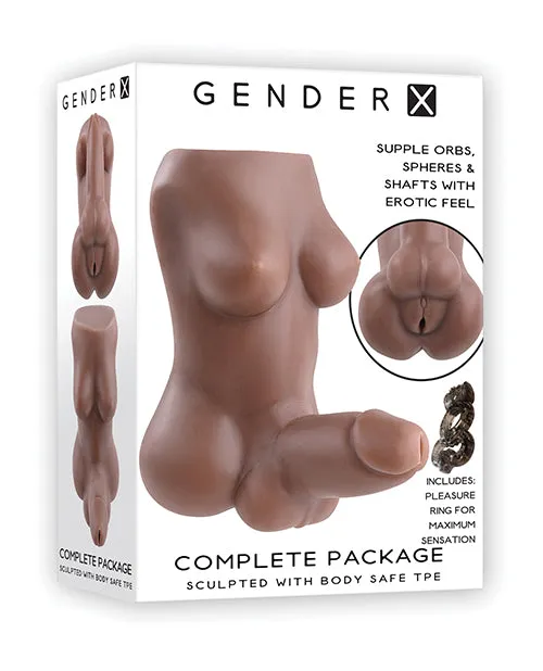 Gender X Male Sex Toys Gender X The Complete Package Full Body Textured Stroker Chocolate