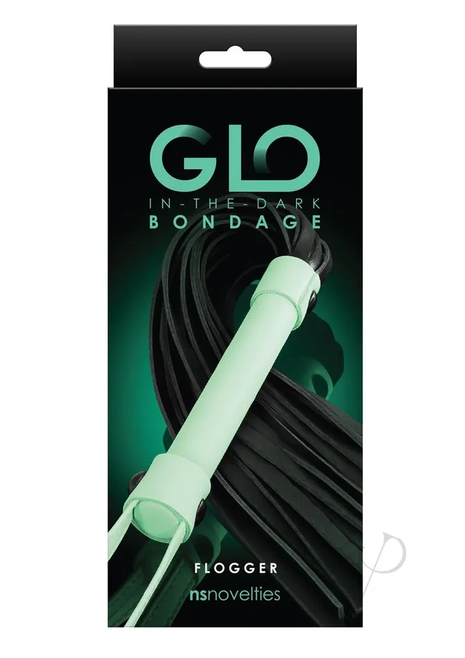 Glo Bondage Dildos GLO Bondage Glow In The Dark Flogger Green