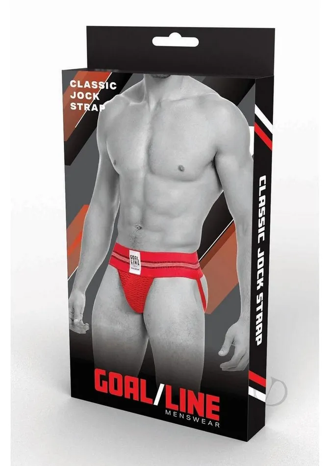 Goal Line Class Jockstrap LargeXLarge Red Goal Line Vibrators
