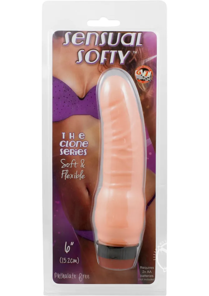 Golden Triangle Female Sex Toys Sensual Softy Realistic Dildo 6in Vanilla