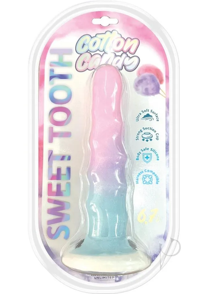 Hott Products Cotton Candy Sweet Tooth Mini Dildo MultiColor Dildos