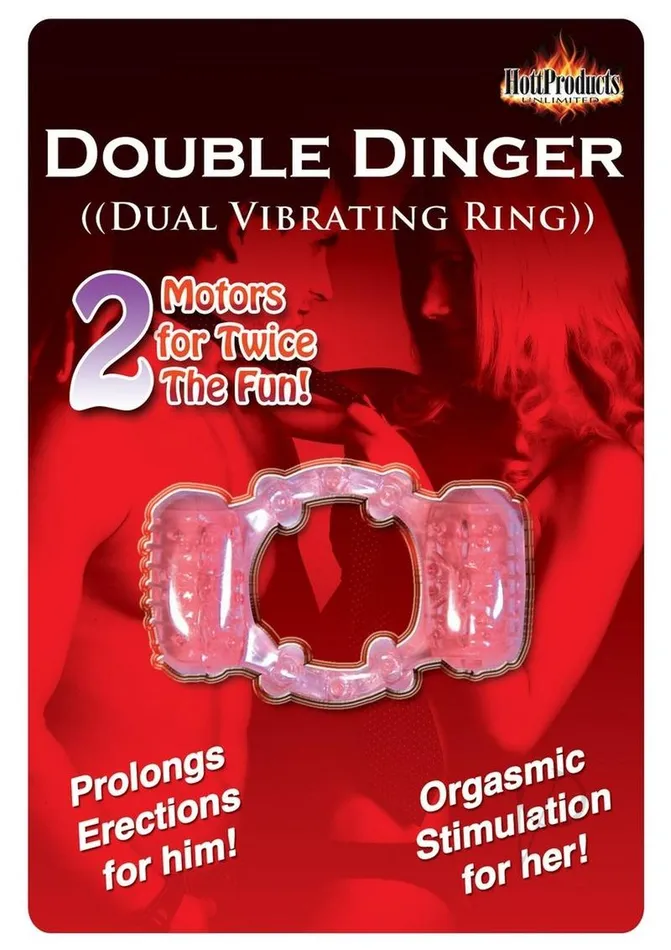 Humm Dinger Double Dinger Dual Vibrating Cock Ring Magenta Hott Products Couples Humm Dinger Double Dinger Dual Vibrating Cock Ring Magenta Hott Products Couples