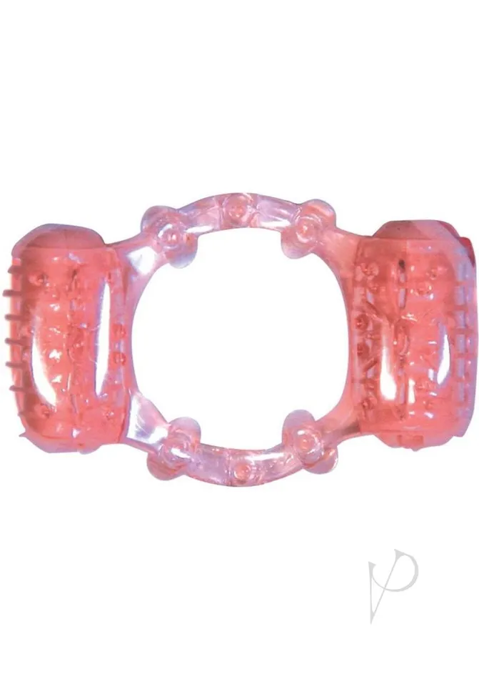 Humm Dinger Double Dinger Dual Vibrating Cock Ring Magenta Hott Products Couples