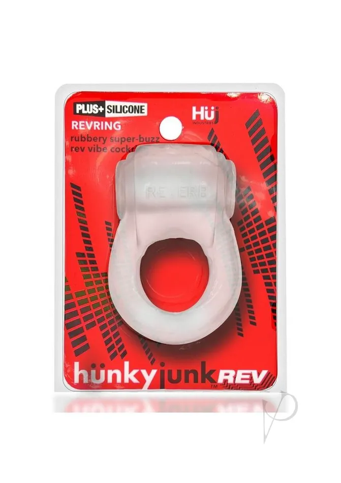 Hunkyjunk Couples Revring Reverb Vibrating Cock Ring Clear Ice