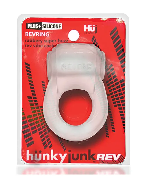 Hunkyjunk Couples Revring Reverb Vibrating Cock Ring Clear Ice