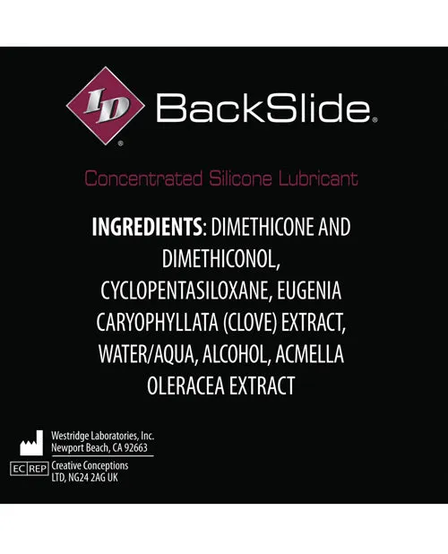 ID BackSlide Silicone Anal Lubricant 44oz Backslide Anal