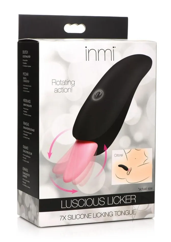 Inmi Female Sex Toys Inmi Luscious Licker 7X Rechargeable Silicone Licking Tongue Clitoral Stimulator BlackPink Inmi Female Sex Toys Inmi Luscious Licker 7X Rechargeable Silicone Licking Tongue Clitoral Stimulator BlackPink