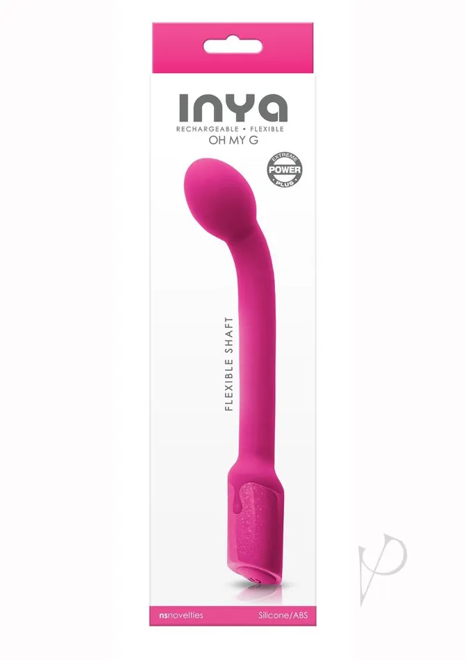Inya Vibrators Inya Oh My G Silicone Rechargeable Wand Pink