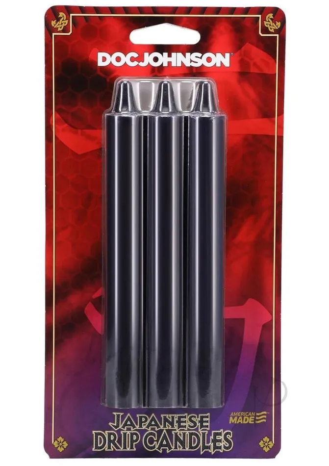Japanese Bondage Anal Doc Johnson Japanese Drip Candles 3 Pack Black