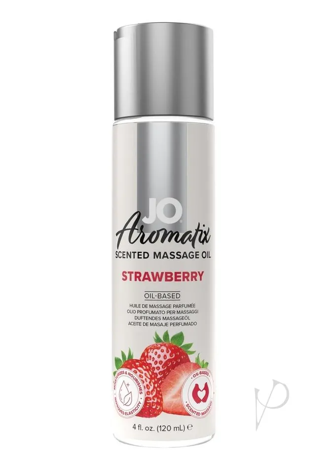 Jo Aromatix Massage Oil 4oz Strawberry System Jo Couples