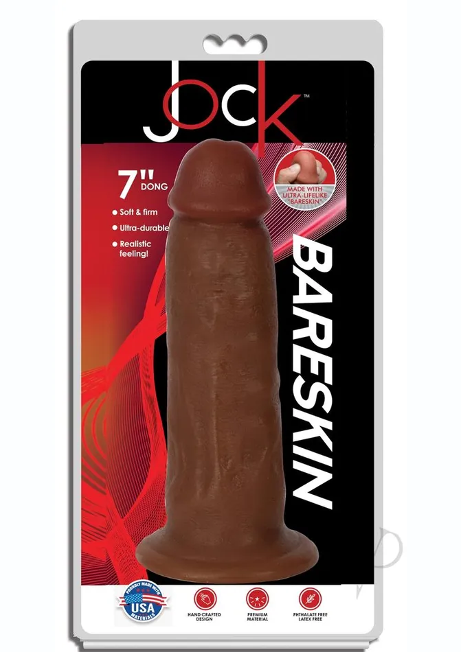 Jock Dildos Jock Bareskin Realistic Dong 7in Caramel