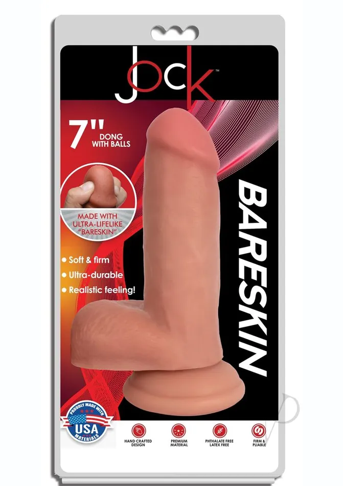 Jock Jock Bareskin Realistic Dong with Balls 7in Vanilla Dildos